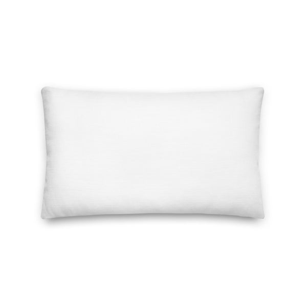 Black Monstera Lumbar Premium Pillow