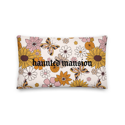 Retro Haunted Mansion Premium Pillow