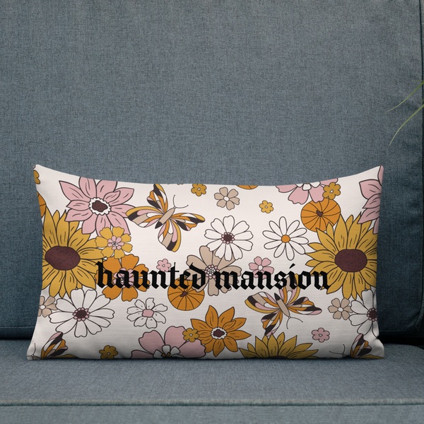 Retro Haunted Mansion Premium Pillow