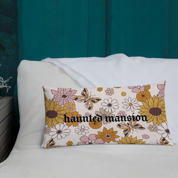 Retro Haunted Mansion Premium Pillow